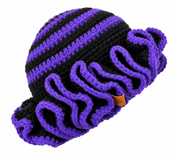 Ravens Inspired Ruffel Hat