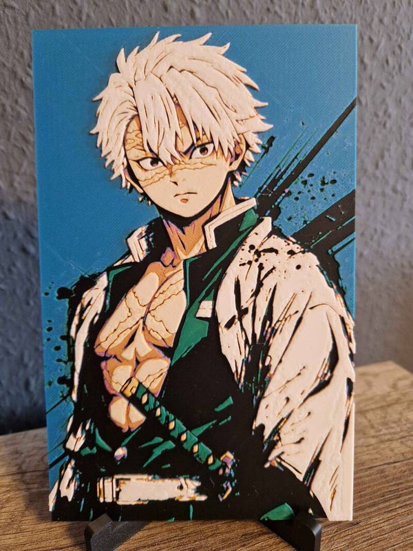 3D Hueforge Kunstbild: Anime