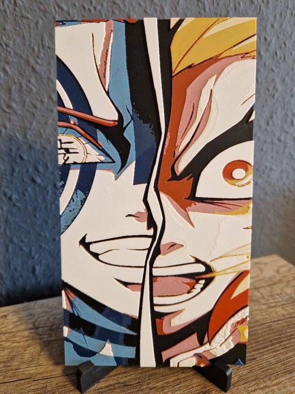 3D Hueforge Kunstbild: Anime