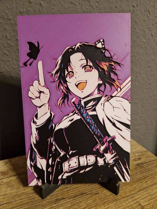 3D Hueforge Kunstbild: Anime