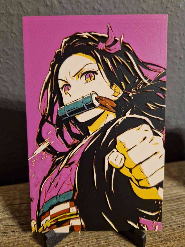 3D Hueforge Kunstbild: Anime