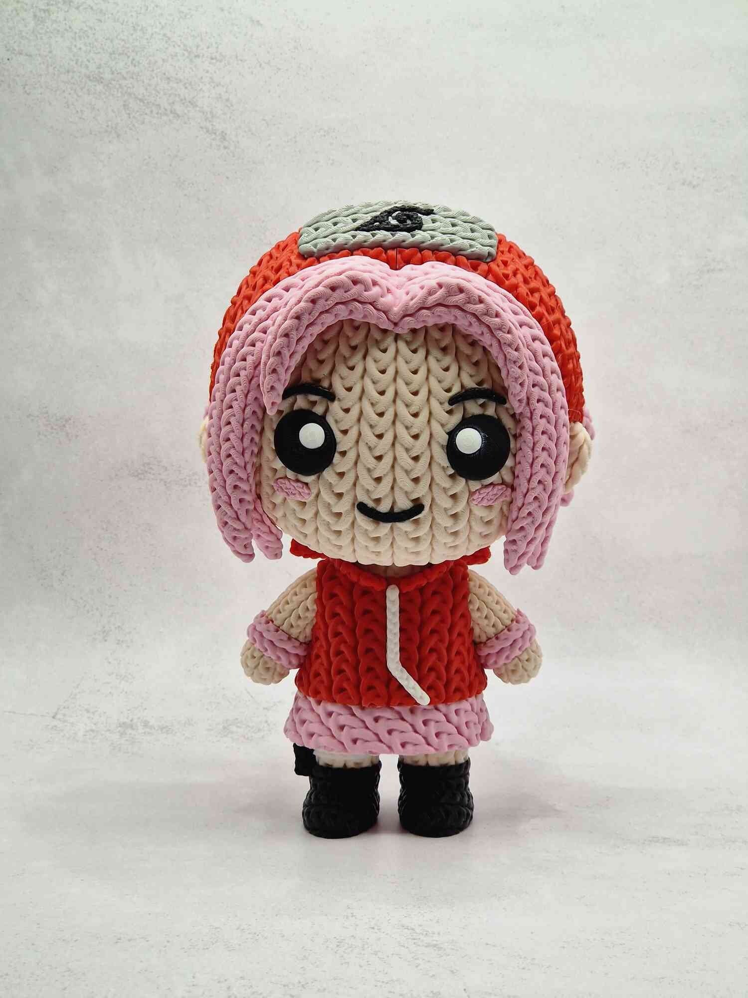 3D gedruckte Figur in Häkel Optik