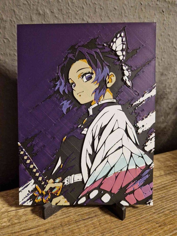 3D Hueforge Kunstbild: Anime