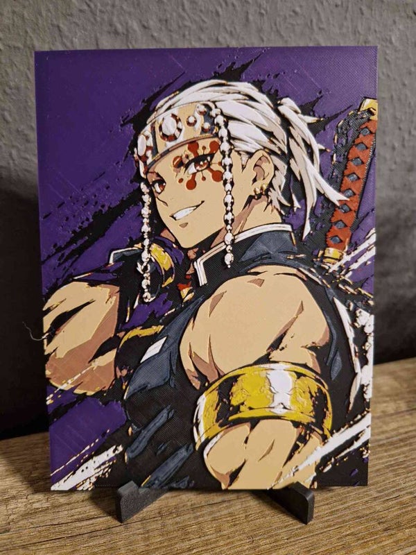 3D Hueforge Kunstbild: Anime