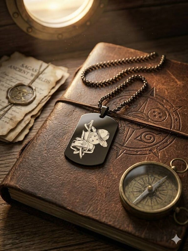 Edelstahl Halskette mit graviertem Edelstahl Anhänger