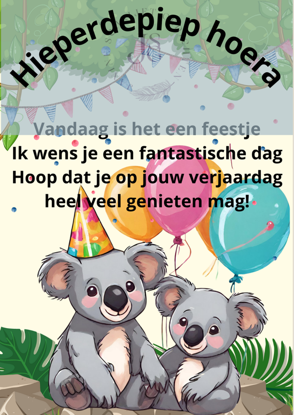 Kinderkaart Koala