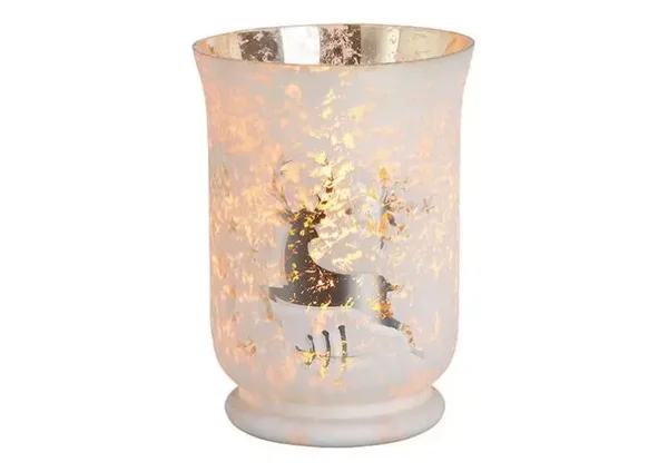 Windlicht Kerstdecoratie van glas Wit