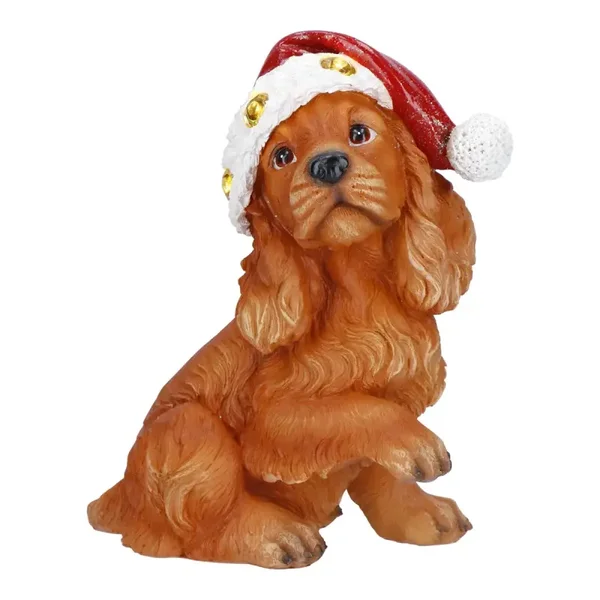 Dog with Christmas hat poly
