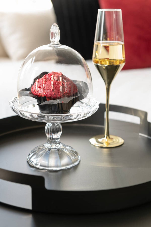 Champagneglas Glas Goud/Transparant