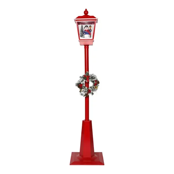 Lantern snowing snowman