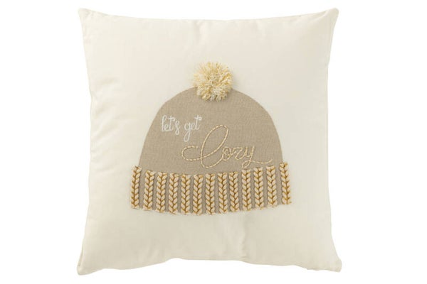 Kussen Muts Let's Get Cozy Katoen Wit/Beige