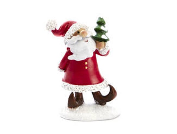 kerstman met kerstboom rood groen H 10