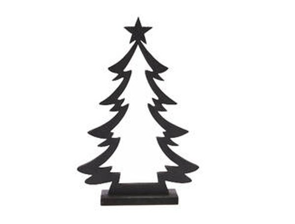 open kerstboom zwart hout H 36