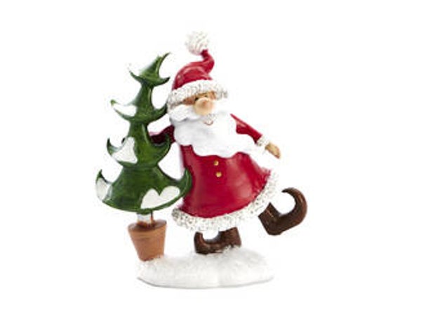 kerstman met kerstboom rood groen H 15