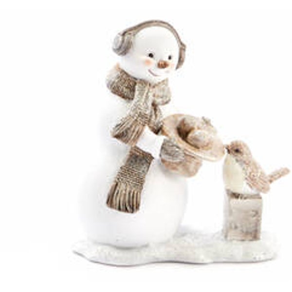 sneeuwman met vogel H 15,5