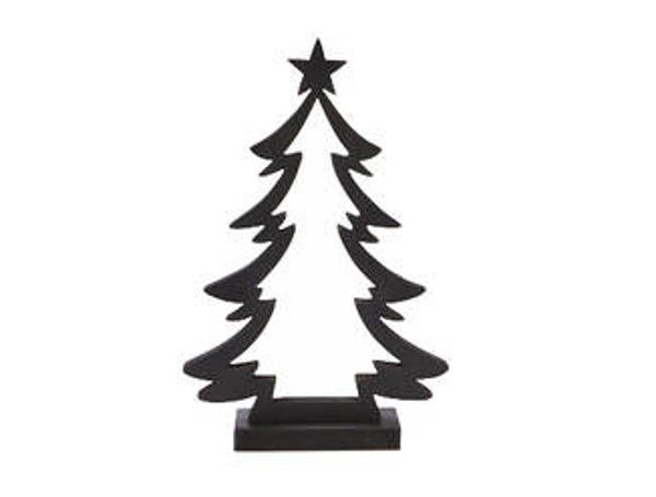 open kerstboom zwart hout H 27