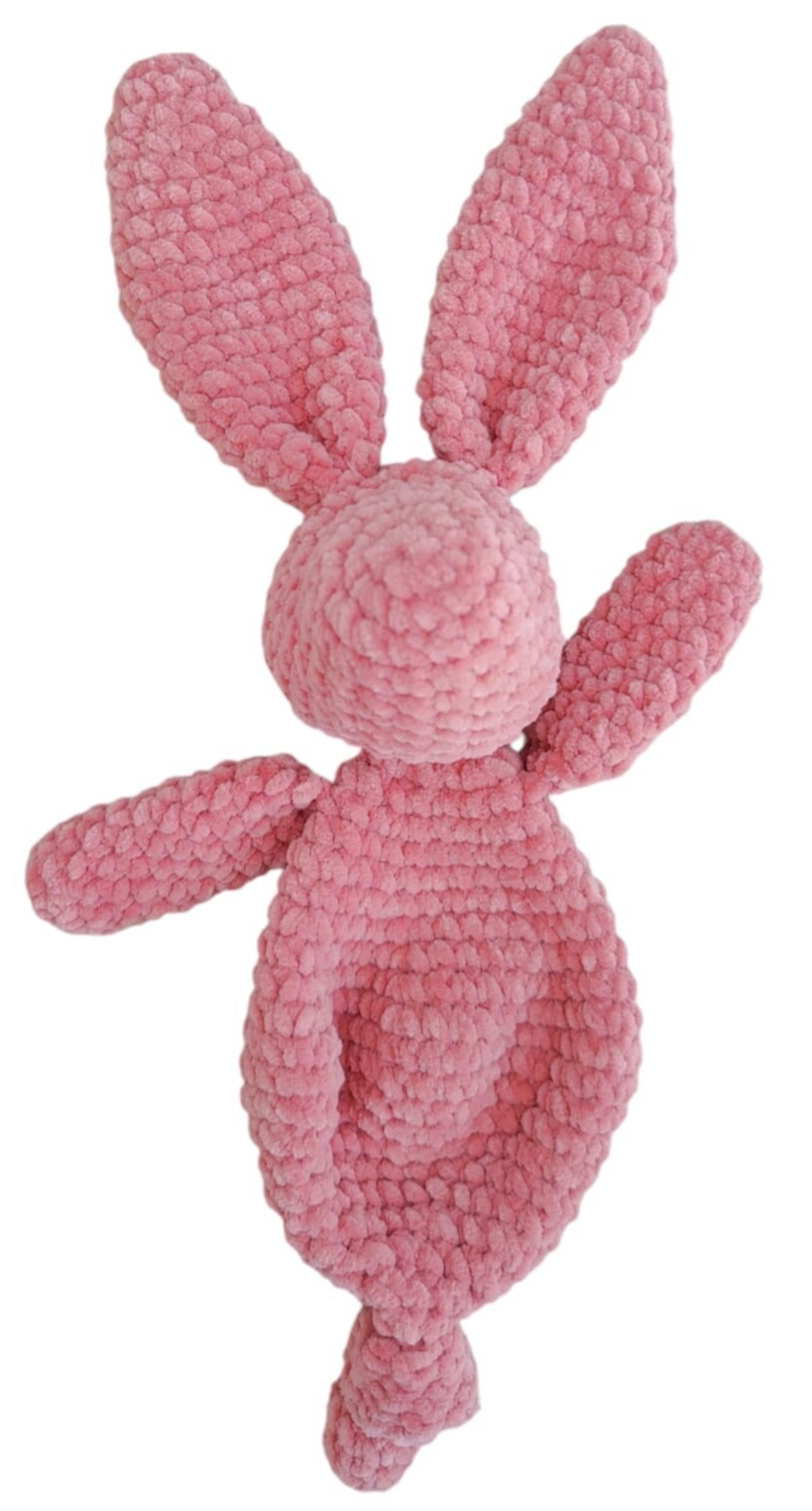 Gehaakte knuffel: konijn - donker roze