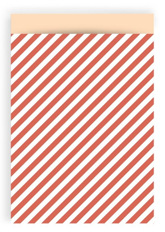 Cadeauzakje gestreept - maat L - 5 stuks