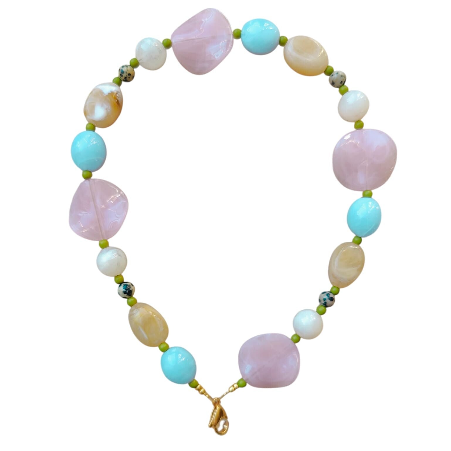 Telefoonkoord pastel blauw en roze