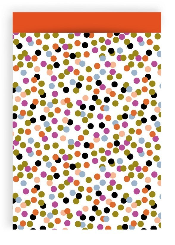 Cadeauzakje confetti - maat L - 5 stuks