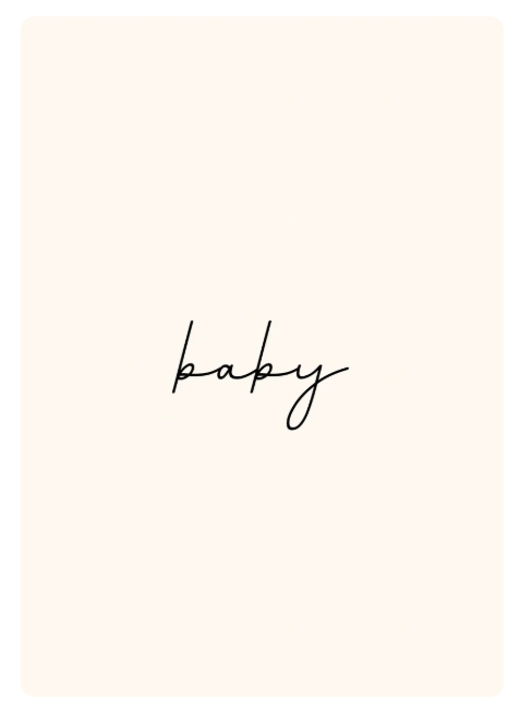 Wenskaart baby beige