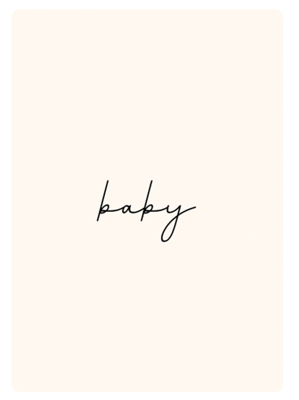 Wenskaart baby beige