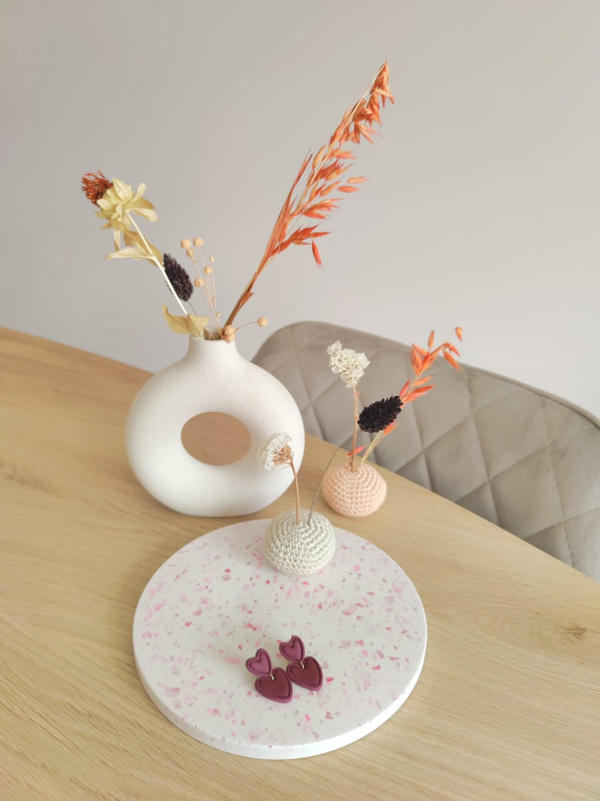 Klein dienblad: roze/rood