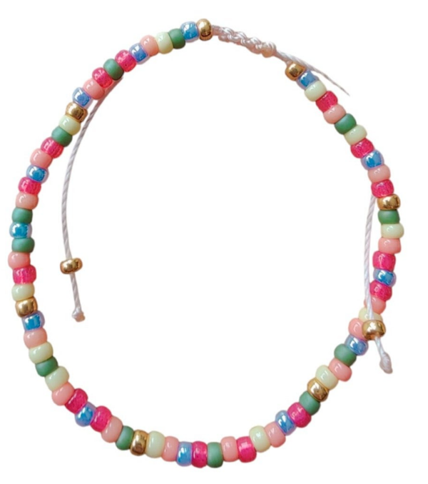 Armband met schuifknoop - confetti