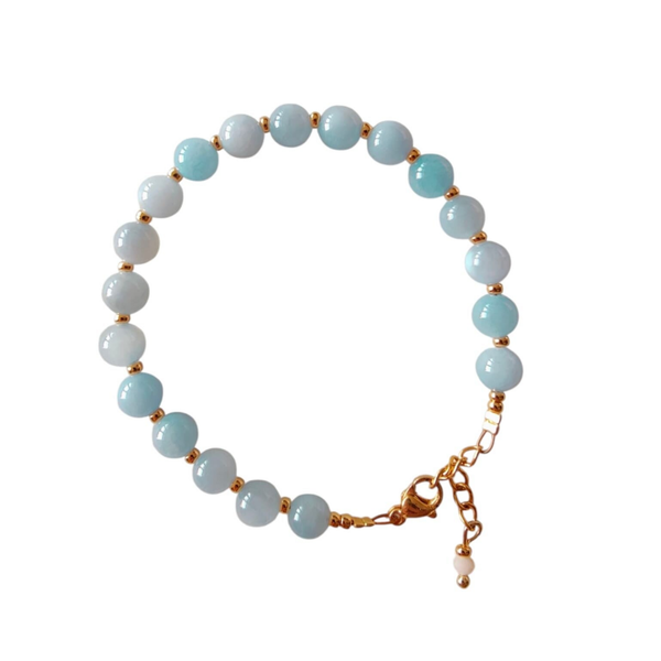 Armband natuursteen - licht blauw