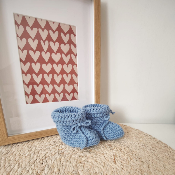 Slofjes baby - denim blauw