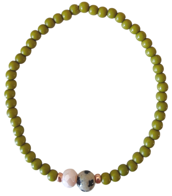 Armband olijf groen