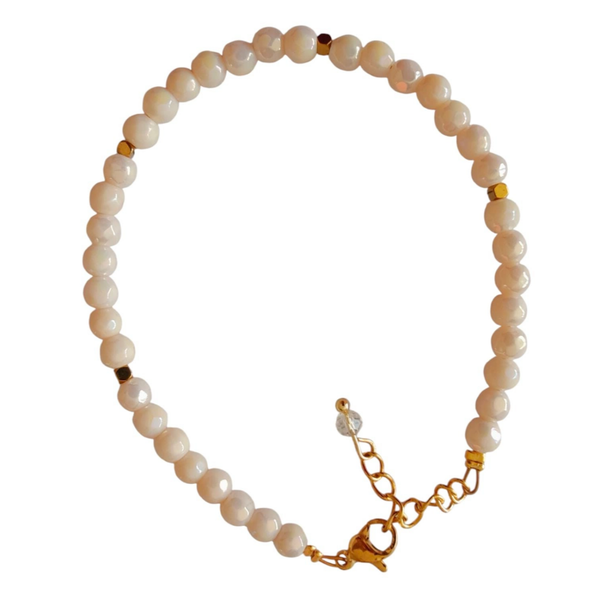 Armband parelmoer wit