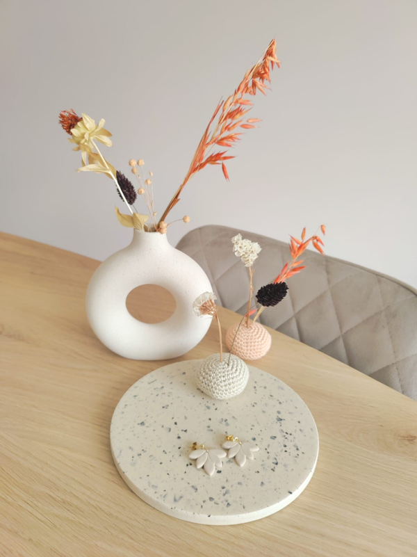 Klein dienblad: zand/zwart