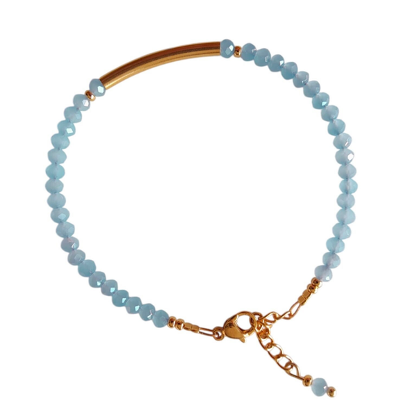 Armband facet - licht blauw