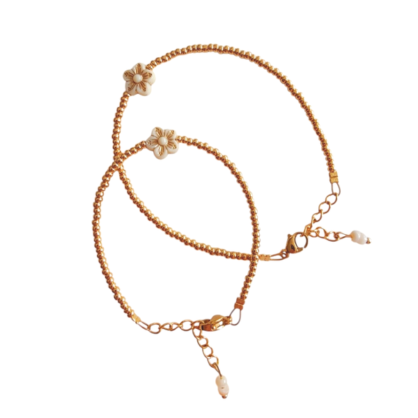 Moeder dochter armband - bloem