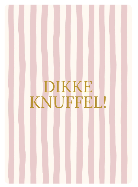 Wenskaart dikke knuffel
