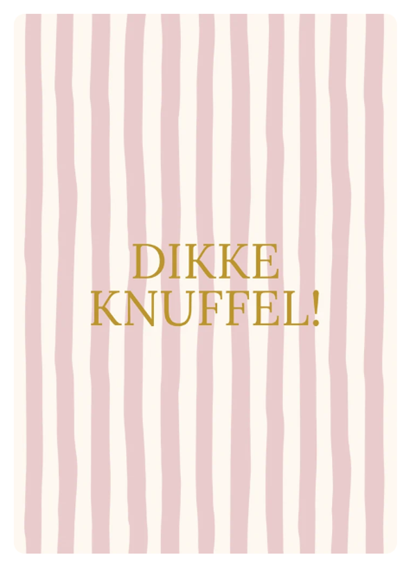 Wenskaart dikke knuffel