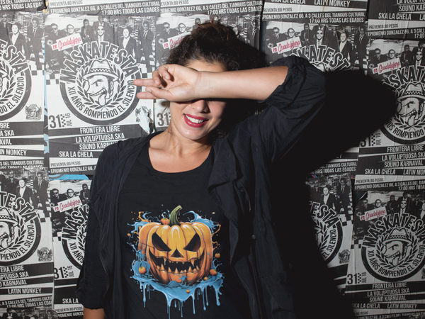 T-Shirt Pompoen met water.