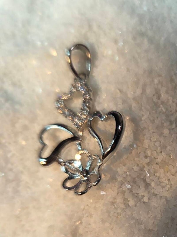 Sterling Silver Triple Heart Pendant