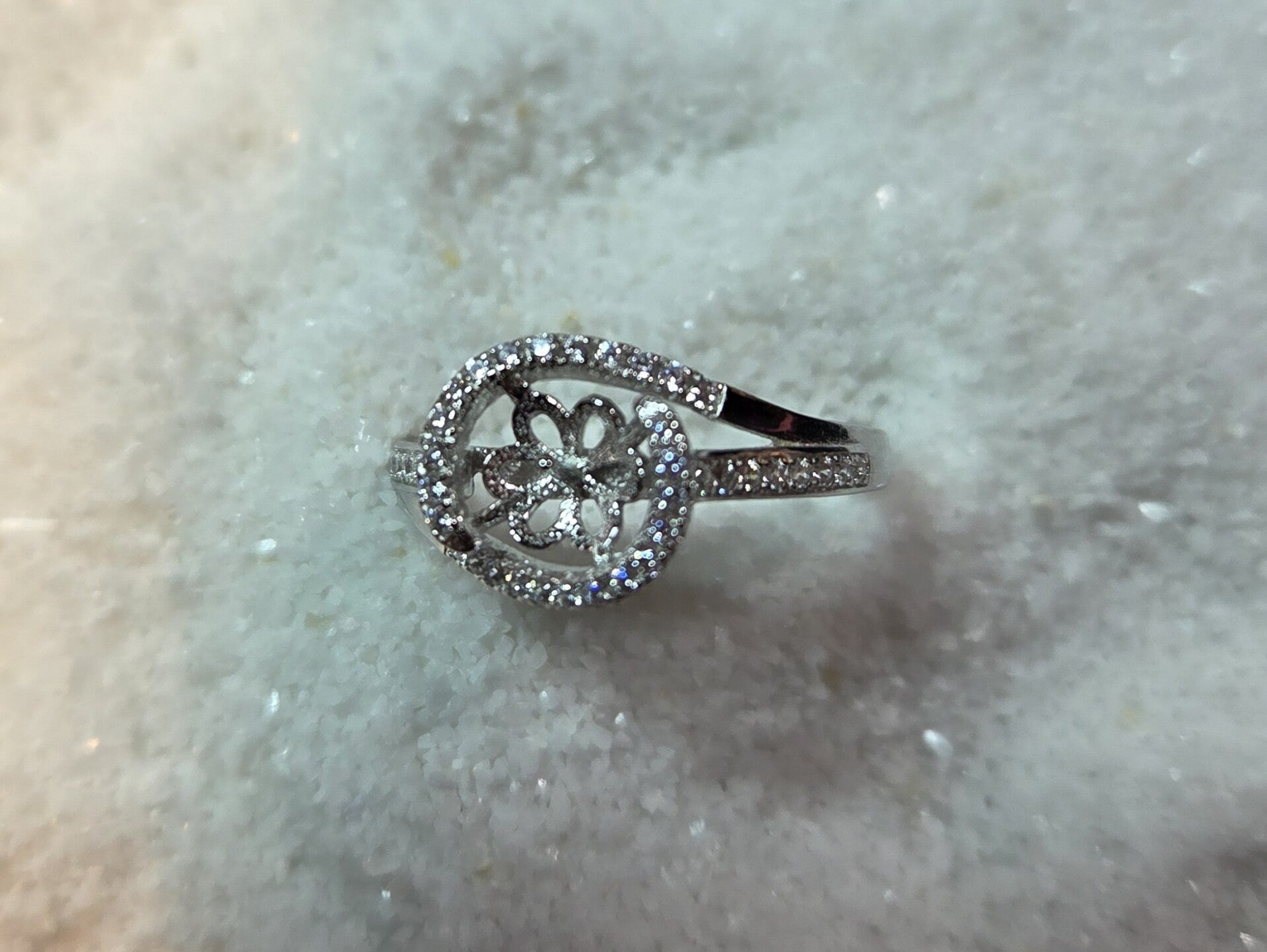 Sterling Silver Round Adjustable Ring
