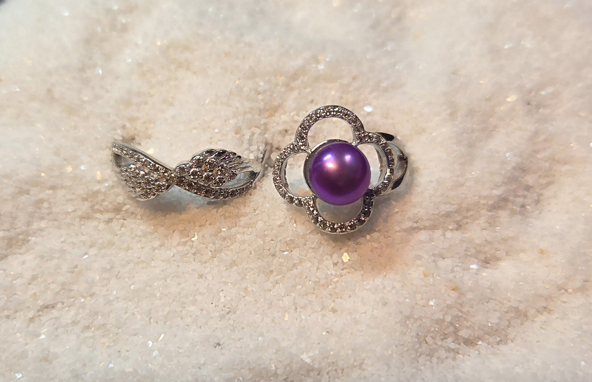 Sterling Silver Two Finger Adjustable Ring