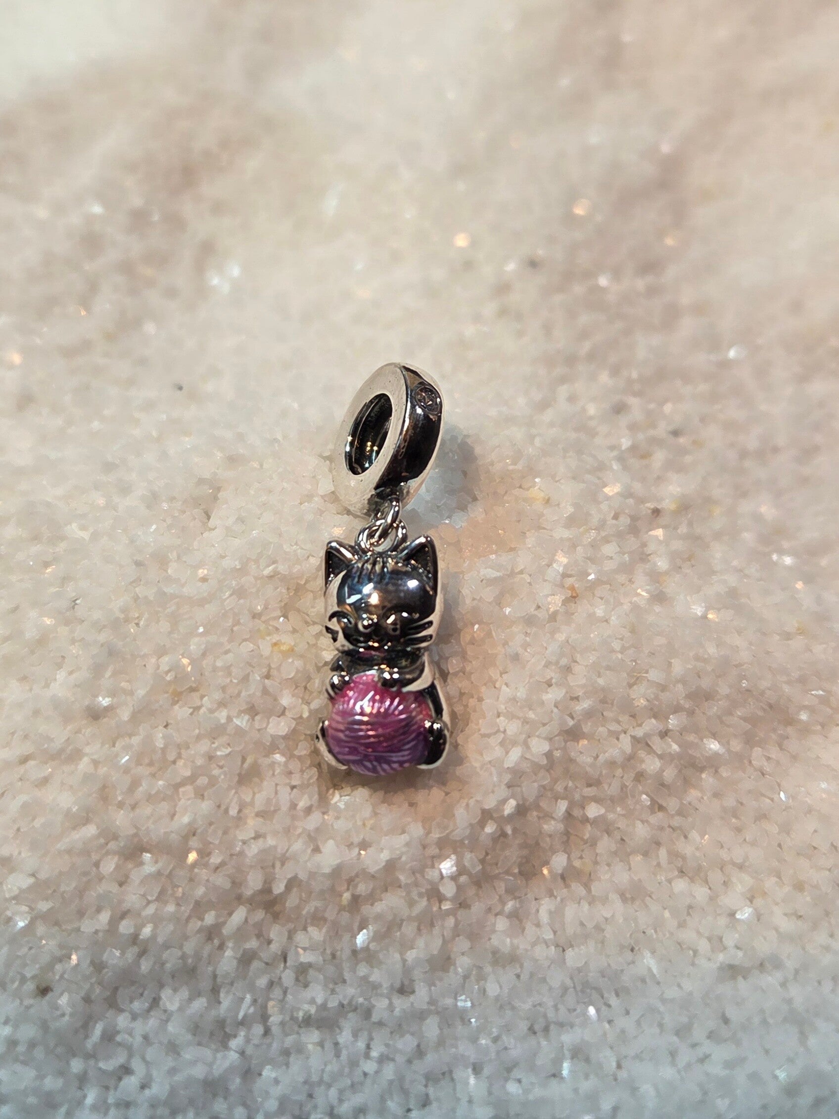Silver Plated Kitty Charm