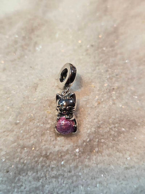 Silver Plated Kitty Charm
