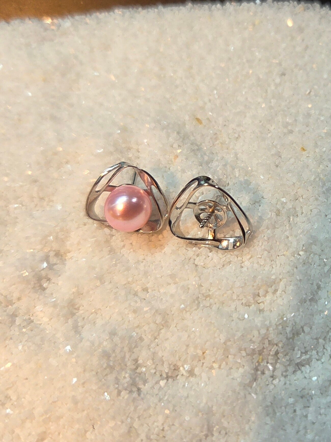 Sterling Silver Triangle Earrings