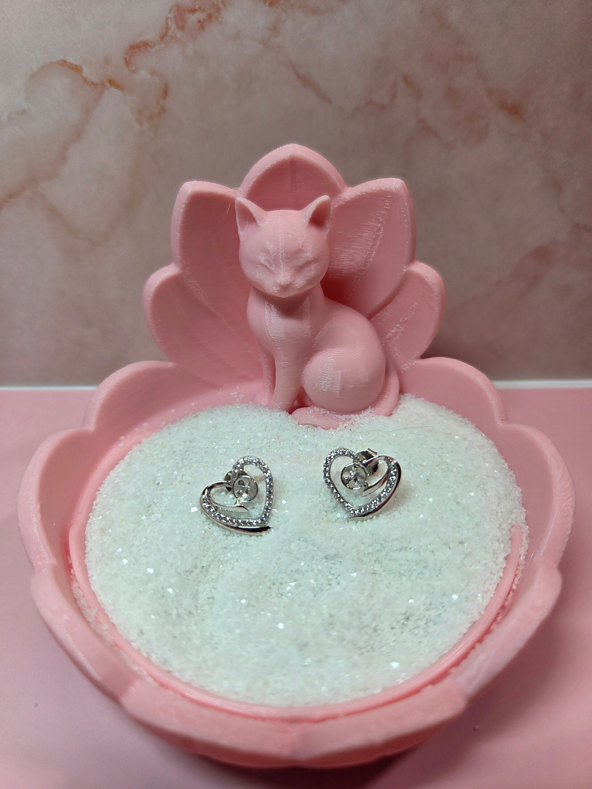 Sterling Silver "Alison" Heart Earrings