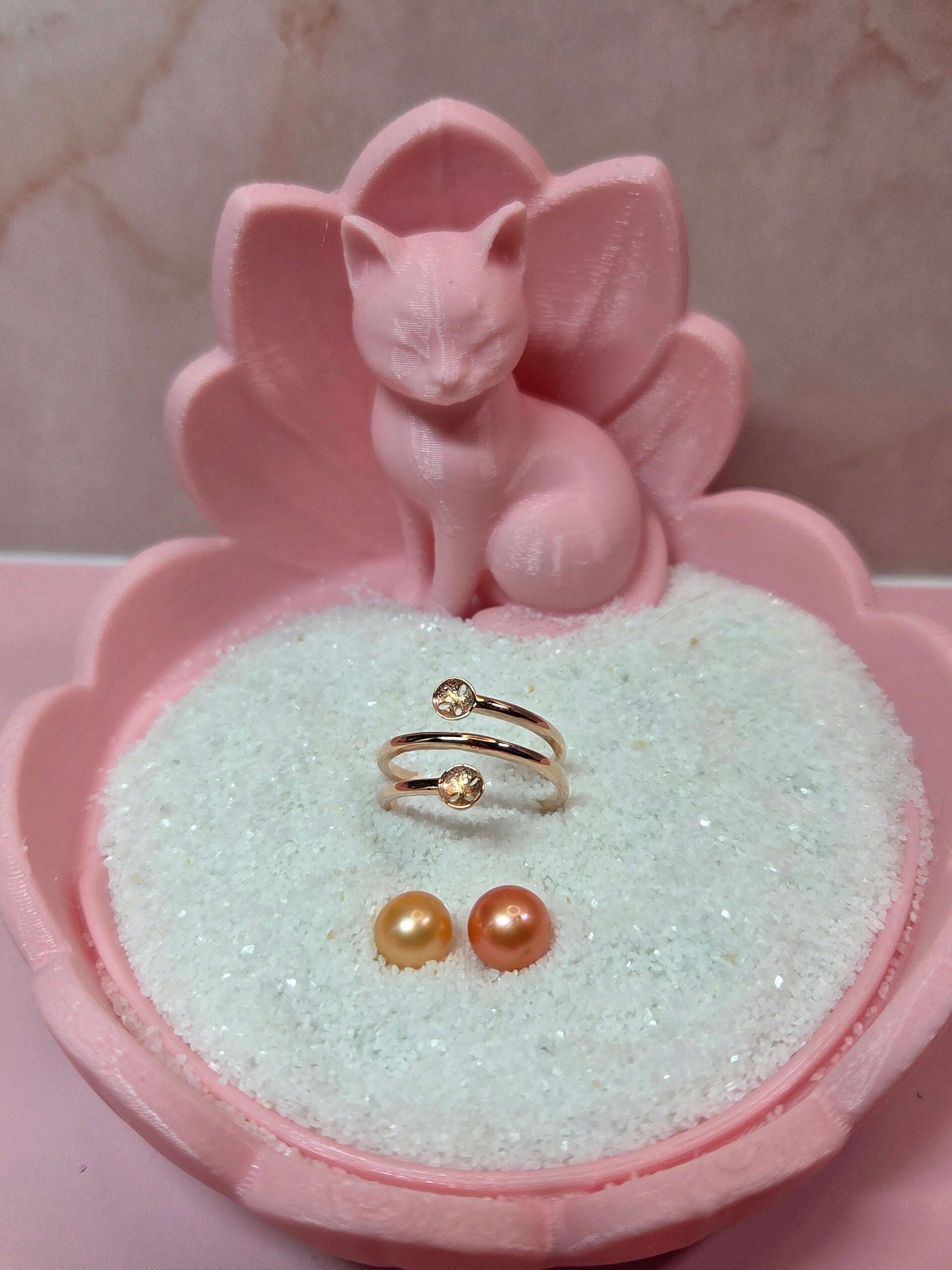 Rose Gold Plated over Sterling Silver Snake Adjustable Ring