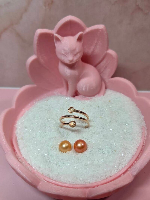 Rose Gold Plated over Sterling Silver Snake Adjustable Ring