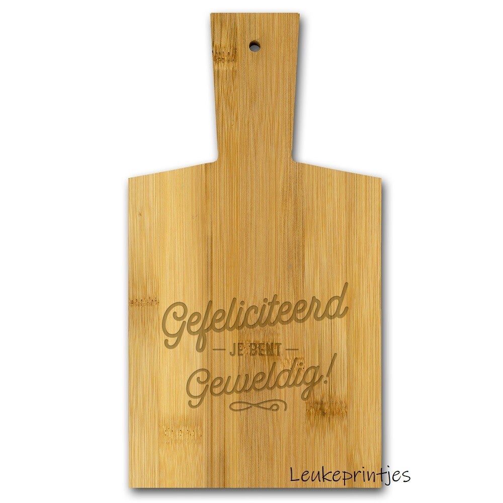 Borrelplank Gefeliciteerd