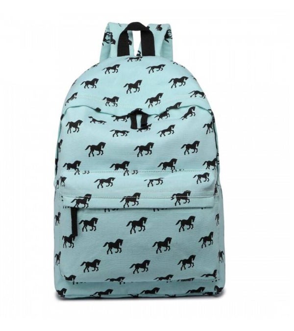 Rugzak paard blauw