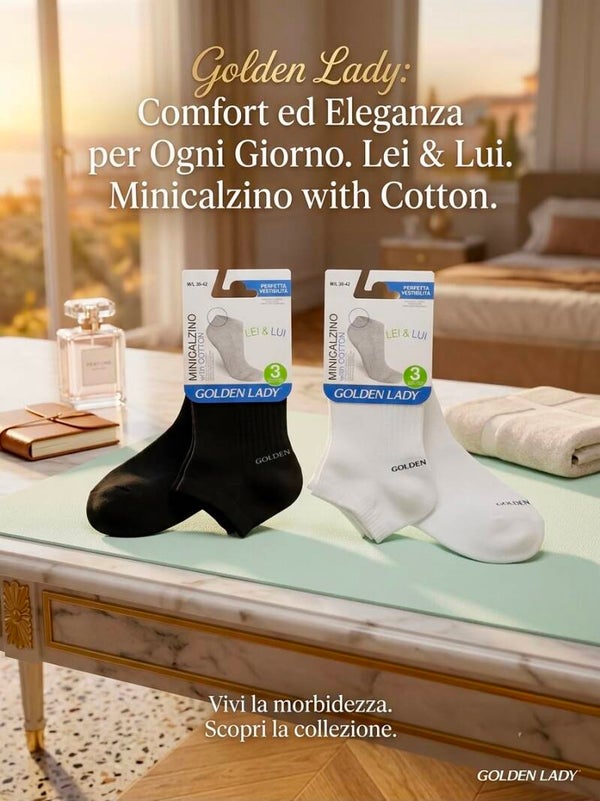 Golden Lady Minicalzino Unisex 3 Paia